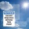 Signmission Escort Required Beyond This Point OSHA Notice Sign, Vinyl Decal, 10in W x 14in L, 2PK OS-2PACK-NS-D-1014-V-12160 - alternate 4